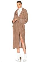 Stella Mccartney Emily Long Coat In Geometric Print,neutrals