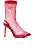 Alexander Wang Stretch Mesh Caden Heels In Red