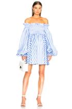 Caroline Constas Kora Dress In Blue,stripes