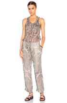 Isabel Marant Etoile Salina Printed Chiffon Jumpsuit In Blue,abstract