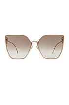 Fendi Oversized Square Sunglasses In Metallic