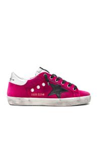 Golden Goose Velvet Superstar Sneakers In Pink