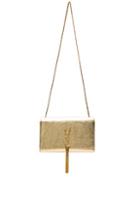 Saint Laurent Kate Medium Monogramme Tassel Chain Bag In Metallics