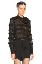 Isabel Marant Lurex Dot Alba Top In Black,metallics