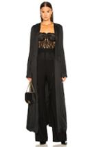 Ann Demeulemeester Satin Coat Gown In Black