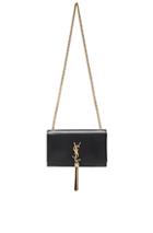 Saint Laurent Monogramme Tassel Kate Clutch In Black