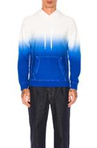 Ganryu Cotton Pile Lined Sweatshirt In Blue,ombre & Tie Dye