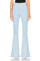 Unravel High Waist Flare Stretch Denim In Blue
