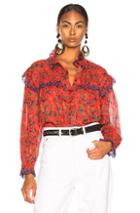 Isabel Marant Etoile Elmira Top In Floral,red