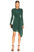 Jonathan Simkhai Sueded Jersey Wrap Dress In Green