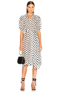 Lisa Marie Fernandez Shirt Dress In Abstract,black,white