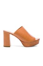 Mansur Gavriel Leather Mules In Neutrals