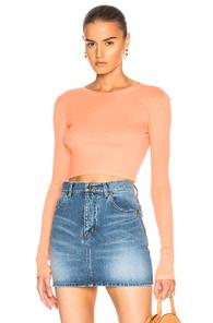 Cotton Citizen Venice Crop Long Sleeve In Orange