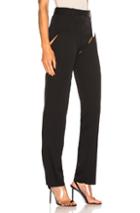 Y Project Front Cut Tailored Pant In Black