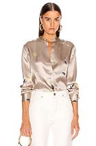 Equipment Cherine Top In Floral,metallic