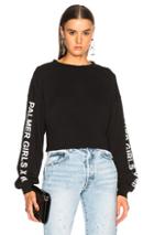 Palmer Girls X Miss Sixty Long Sleeve Crop Tee In Black