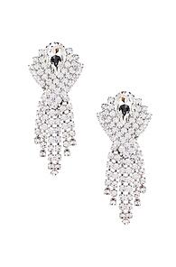 Alessandra Rich Ribbon Earrings In Metallic