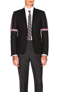 Thom Browne High Armhole Wool Jacket In Black
