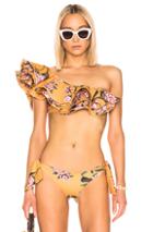 Johanna Ortiz A Prayer In Spring Bikini Top In Floral,orange