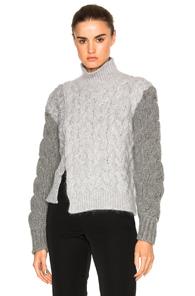 Stella Mccartney Chunky Stitch Turtleneck In Gray