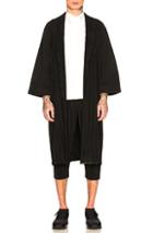 Issey Miyake Homme Plisse Long Coat In Black