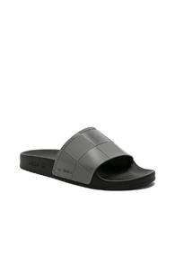 Adidas By Raf Simons Adilette Checkerboard In Black
