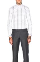 Thom Browne Large Plaid Poplin Shirt In Gray,checkered & Plaid