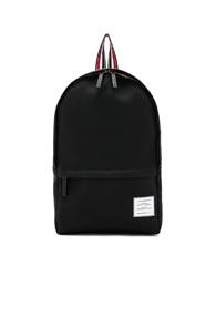 Thom Browne Nylon Tech Backpack With Intarsia Stripe In Black