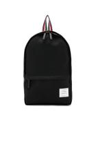 Thom Browne Nylon Tech Backpack With Intarsia Stripe In Black