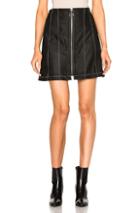 Frankie Leather Stitched Skirt In Black
