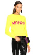 Alberta Ferretti Monday Crewneck Sweater In Yellow