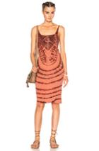 Raquel Allegra Layering Tank Dress In Orange,ombre & Tie Dye
