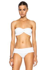 Norma Kamali Johnny D Bra Bikini Poly Top In White