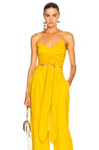 Mara Hoffman Davinia Wrap Top In Yellow