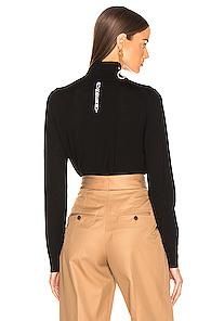 Burberry Logo Turtleneck Sweater In Black