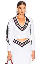 Y/project V Neck Sweater In White