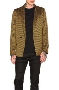 Haider Ackermann Pyjama Gold Tipped Blazer In Metallics,stripes