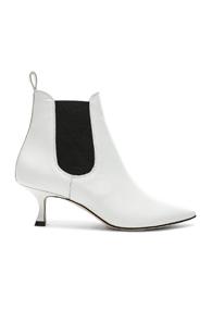 Manolo Blahnik Leather Chelsa 50 Boots In White