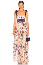 Silvia Tcherassi No Me Olvides Dress In Floral,neutral,purple