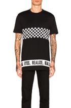 Givenchy Cropped Checkerboard Tee In Black,checkered & Plaid