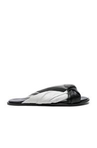 Haider Ackermann Leather Knotted Sandals In White