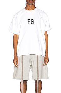 Fear Of God Short Sleeve Fg Tee In White