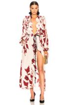 Johanna Ortiz Cape Of Good Hope Silk Crepe Kimono In Neutrals,red,floral
