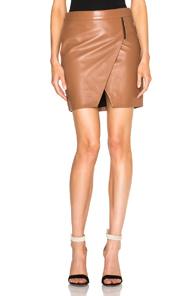 Mason By Michelle Mason Zipper Skirt In Brown