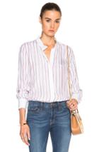 Frame Denim Classic Top In Stripes,white