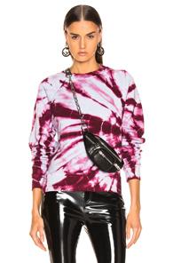 Proenza Schouler Pswl Tie Dye Sweatshirt In Purple,pink,tie Dye