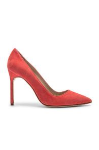 Manolo Blahnik Bb Suede Pumps In Orange