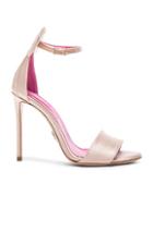 Oscar Tiye Minnie Satin Sandals In Pink