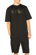 Helmut Lang Sponge Fleece Logo Short Sleeve Sweatshirt In Black