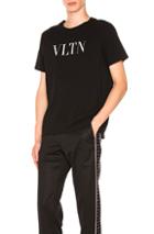 Valentino Logo Tee In Black